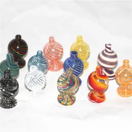 25mmOD New Luminous Glass Bubble Carb Cap Heady Smoking Accessories For Bevelled Edge Quartz Banger Nails Dab Rigs