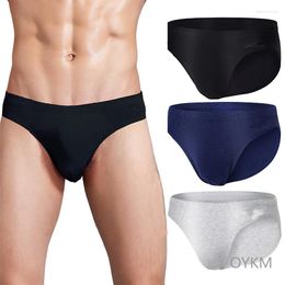 Underpants Men Underwear Pure Cotton Sexy Briefs Solid Comfortable Breathable Bikini Men's Shorts High Quality Drop