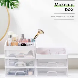 Storage Boxes 1/2/3Layer Plastic Comestic Box Make Up Brush Case Jewellery Container Cosmetic Sundries Holder Makeup Organisers