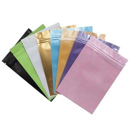 Storage Bags Blue/Pink/Gold/Green/Black Colour Self Sealing Flat Bottom Aluminium Foil Small Plastic Lz0712 Drop Delivery Home Garden Dhati