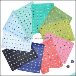 Other Pu Leather 18Mm 12Mm Snap Button Display For 60Pcs Snaps Storage Jewellery Soft Displays Holder Drop Delivery Packaging Dhyxo