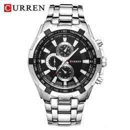 Wristwatches CURREN 8023 Quartz Watch Men Waterproof Sport Military Watches Mens Business Stainless Steel Wristwatch Male Clock reloj hombre 230113