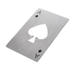 Openers Stylish Poker Playing Card Ace Of Spades Bar Tool Stainless Steel Soda Beer Bottle Cap Opener Gift Wa2068 Drop Delivery Home Dhas5