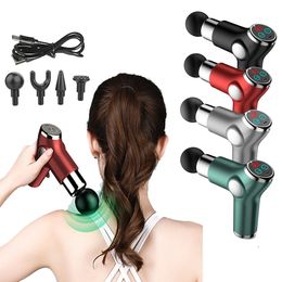 Full Body Massager Portable Massage Gun 32 Speed Muscle LCD Electric for Neck Relaxation Relief Fitness Slimming 230113