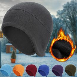 Cycling Caps Outdoor Fleece Hat Men Winter Tactical Camping Beanies Fishing Women Warm Windproof Hunting Military