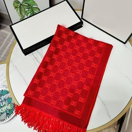 Klassischer Schal für Damen, Kaschmir-Schal, vollständig mit Buchstaben bedruckt, Schals, weich, warm, mit Etiketten, lange Schals für Herbst und Winter