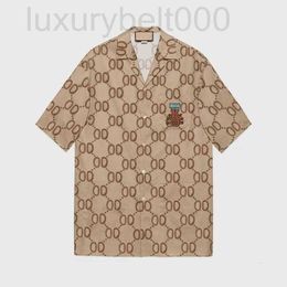 Men's Casual Shirts Luxury Designer Mens womens Fashion Geometric print bowling shirt Hawaii Floral Men Slim Fit Short Sleeve Dress Shirt 5 XINJ