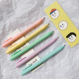 2Pcs Cartoon Matte Pure Colour Gel Pen Signing Exam Stationery School Office Supplies Gift For Kids Gifts
