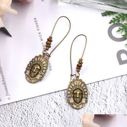 Dangle Chandelier Fashion Jewellery Vintage Earrings Indian Character Pendant Drop Delivery Dhebk