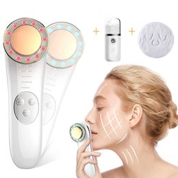 Airbrush Tattoo Supplies 7in1 Massager Beauty Device Led Light therapy Microcurrent Face Lift High Frequency Antiwrink Tightening Eye Care 230113