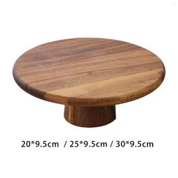 Plates Wood Cake Stand High Pedestal For Muffins Pastries Appetisers Centrepieces