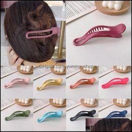 Hair Clips Barrettes Frosted Clip Big Hairpin Large Claws Headwear Holder Accessories Girls Duckbill Hairgrips Drop Delivery Jewel Otfmb