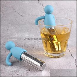 Tea Strainers Cute Sile Filter Lovely Humanoid 304 Stainless Steel Strainer Creative Practical Infuser Gadgets Vtky2240 Drop Deliver Dhtft