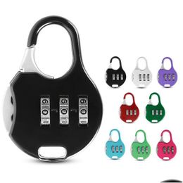 Party Favor Mini Padlock For Backpack Suitcase Stationery Password Lock Student Children Outdoor Travel Gym Locker Security Metal Dr Dhok0