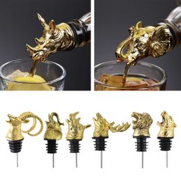 Bar Tools Alloy Silicone Wine Aerator Pourer Spout Decanters Elephant Stoppers Liquor Bottles 230113