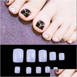 False Nails Wholesale 500 Pcs Natural /White/Transparent Acrylic Fake Artificial Toe Tips For Nail Art Decoration Shippinng Drop Del Dhnzi