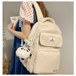 School Bags Fashion Kawaii Girl Female Laptop College Backpack Women Cute Green Student Trendy Cool Lady Nylon Book Bag