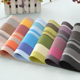 Table Mats 30 45cm Heat Insulation Western Food Mat Oil-proof Waterproof Stripe Pattern Non-slip Pad Kitchen Accessories Dining