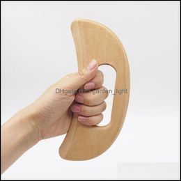 Chinese Style Products Wooden Lymphatic Drainage Mas Tool Handheld Gua Sha Scra Paddle Anti Cellite Muscle Pain Relief Maderotherapi Dhitx