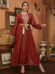 Plus Size Dresses TOLEEN Women Large Elegant Maxi 2023 Luxury Designer Long Sleeve Sequin Party Evening Muslim Festival Clothing