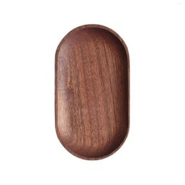 Plates Snack Dried Fruit Candy Dish Classical Coffee Saucer Tableware Solid Wood Round Dessert Plate Japanese-Style Wooden Tray 2023