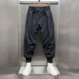 Men's Pants Trouser Mens Solid Color High Quality Men Harem Pant Korean Style For Formal Wear Casual Trousers 28-38 E957