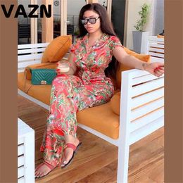 Two Piece Dress Floral Print Fashion Mujer Casual Tracksuit for Women Set Short sleeve 2 Piece Sets Night Club Young Lady Sport Sets T230113