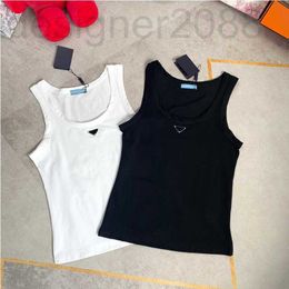 Women's T-Shirt Designer T Shirts Sleeveless Woman Vests Summer Triangle Badge Tanks Tees Casual Lady Shirt Tops JE97