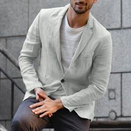 Men's Jackets Autumn Vintage Pocket Buttons Mens Solid 2023 Winter Fashion Slim Fit Outerwear Casual Turn-down Collar Blazer Coats Men