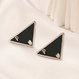 Fashion 18K Gold Plated 925 Silver Luxury Brand Designers P-Letters Stud Geometric Famous Women Triangle Geometric Earring Wedding Party Love Gifts Jewellery