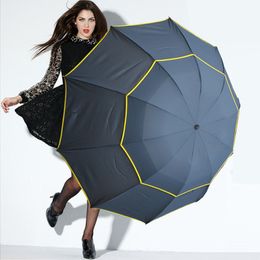 OnCourse Umbrella 130CM Super Large Size Double Layer Golf s Rain Women Folding Men Business Parasol Sunny And Rainy Paraguas 230113