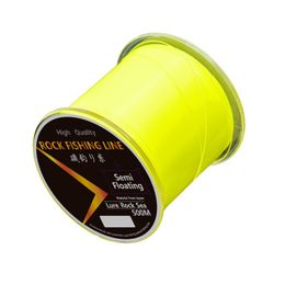 Braid Line 500m Semifloating Monofilament Fluorescent Yellow Rock FishingLine Resistance Jack Sea Pole Fishing 230113