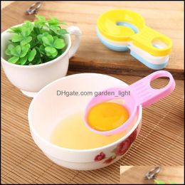 Egg Tools Food Grade Pp Material White Separator Colorf Short Handle Eggs Distributor Mti Colours Kitchen 0 35Ll L1 Drop Delivery Hom Dht7Q