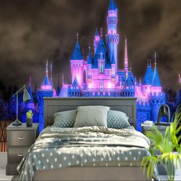 Wallpapers Custom Mural Wallpaper 3D Light Night Scene Fairy Tale Castle Po Wall Paper For Cartoon Kids Bedroom Backdrop DecorWallpapers Wal