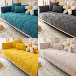 Chair Covers Thick Plush Chaise Lounge Sofa Mat Nordic Universal Corner Towel NonSlip Couch Living Room Multisizes 230113