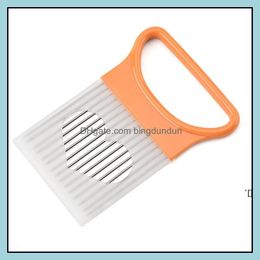 Fruit Vegetable Tools Tomato Shredders Slicer Onion Cutting Aid Guide Slicers Cutter Safe Fork Kitchenware Accessories Rre12422 Dr Ots7S