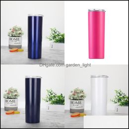 Tumblers Mticolour Mug 20Oz Cup Stainless Steel Drinking Tumbler Portable Student Riding Travel Sundries Outdoors 15 8Zc F2 Drop Del Dhpoy