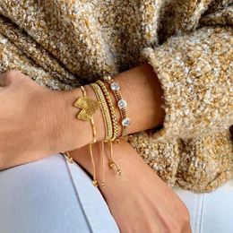 Charm Bracelets Go2boho Miyuki Bracelet For Women Trendy Gold Color Bead Jewelry Rhinestone Pulseras Jewellery Adjustable Friends Gift