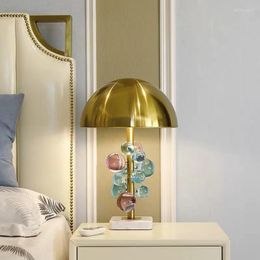 Table Lamps Postmodern Personality Blue Amethyst Creative Metal Fashion Designer Bedroom Decorative Lamp