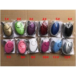 Party Favour 130Db Egg Shape Self Defence Alarm Keychain Pendant Personalise Flashlight Personal Safty Key Chain Charm Car Keyring 12 Dhkel