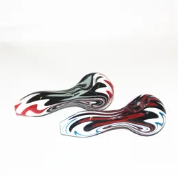 Glass Smoking Pipes Beatuful Appearance Mini Tabacco 4 Inches Long Hand Pipe Spoon Pipe Mix Colour