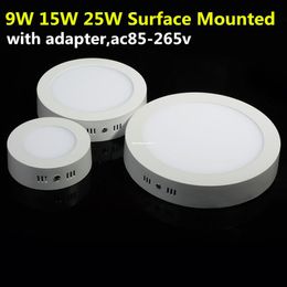 Downlights Round LED Surface Ceiling Light 9W/15W/25W AC85-265V For Home BedRoom Kitchen Room Panel Lighting