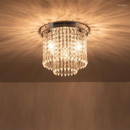 Ceiling Lights Hanging Crystal Light For Living Room Bedroom Indoor Home Decor Lamp Golden Silver Surface Corridor Lighting