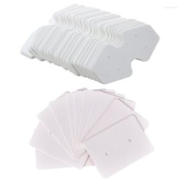 Jewellery Pouches 200 White Earring Bracelet Necklace Display Hanger Cards With 100Pcs Blank Earrings Ear Studs Tag Paper Carde