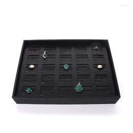 Jewellery Pouches Black 25 Grid Ring Display Trays Women Earring Necklace Bracelet Storage Packaging Show Pallet Jewellery Organiser
