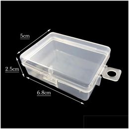 Storage Boxes Bins Clear Lidded Small Plastic Box For Trifles Parts Tools Jewellery Display Screw Case Beads Container Ct0338 Drop D Dh0Ua