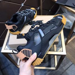 Fashion Best Top Quality real leather Handmade Multicolor Gradient Technical sneakers men women famous shoes Trainers size35-46 M KJK354544