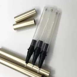 Wholesale Packaging Bottles Gold Empty Cosmetic Eyeliner Packing Tube Eyelashes Growth Liquid Storage Bottle Classical Black Pen with mixing ball