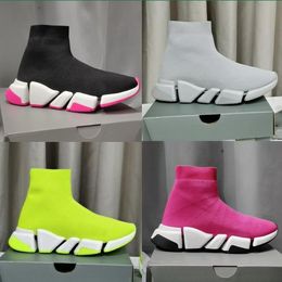 Shoes Knit Socks Balencigas Triple s Mesh Balencaigaity Speed 2.0 Trainer High Race Runners Men and Women Designer Sneaker Pao