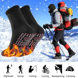 Men's Socks Unisex Winter Warm Self-Heating Health Pain Relief Outdoor Anti-Cold Therapy Magnetic Thermal Stockings For Men Women 2pcs
